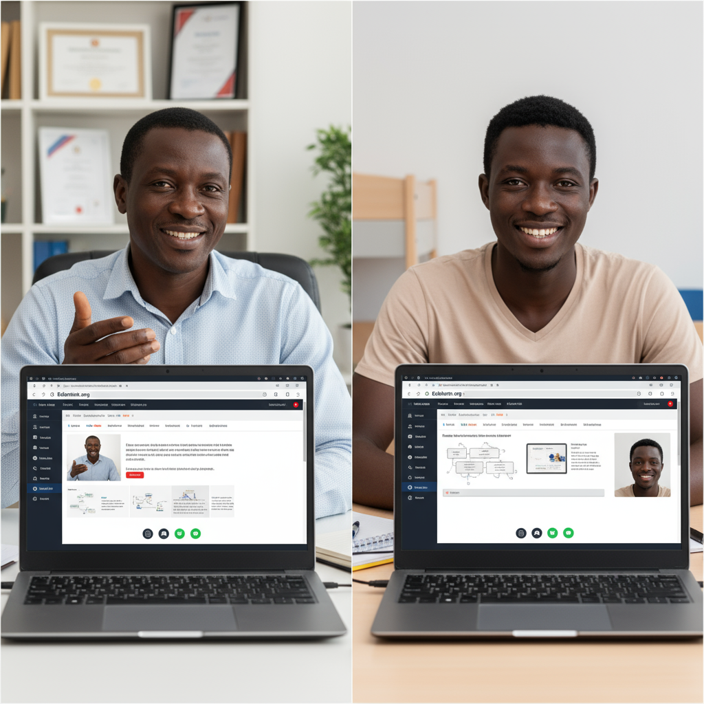 Application EduBenin sur mobile et ordinateur