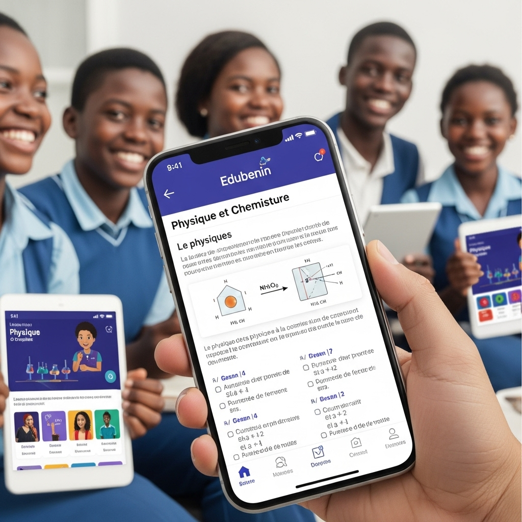 Application EduBenin sur mobile et ordinateur